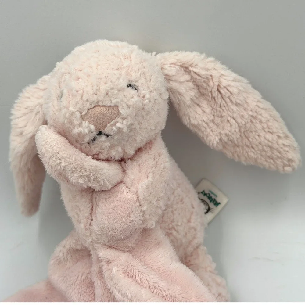 Jellycat Bashful Bunny Soother Pink Security Blanket Lovey 13